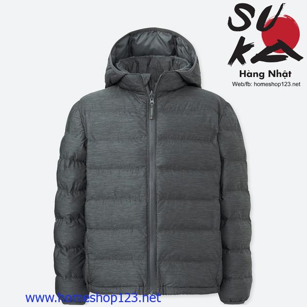 Áo Khoác Lông Vũ Trẻ Em Uniqlo Có Mũ - 08 Dark Gray