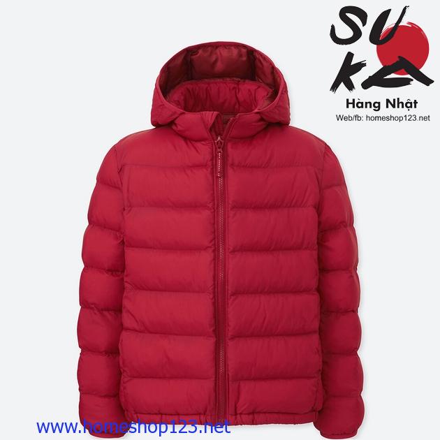 Áo Khoác Lông Vũ Trẻ Em Uniqlo Có Mũ - 16 Red