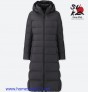 Áo lông vũ Nữ siêu ấm dáng dài Uniqlo Nhật Bản 409119 - 09 Black