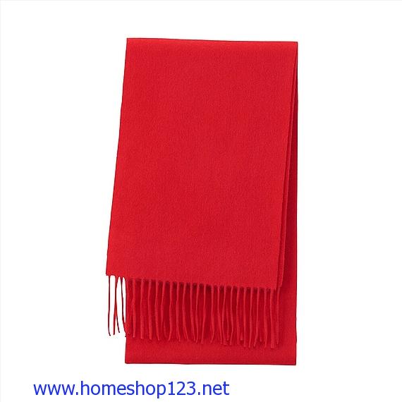 Khăn Len Cashmere 100% Uniqlo Nhật 13 Red