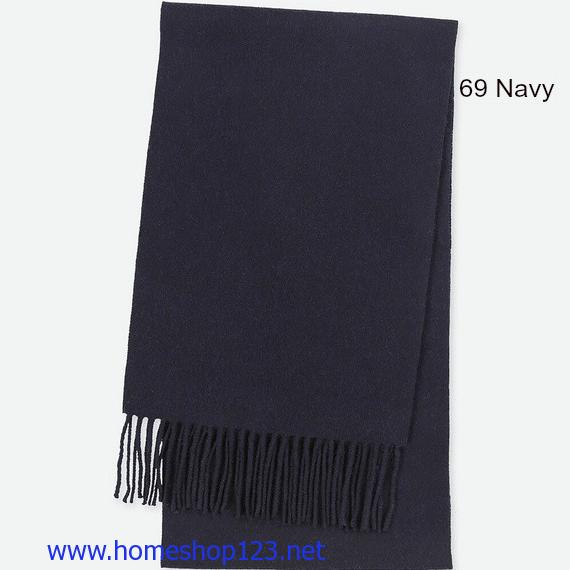 Khăn Len Cashmere 100% Uniqlo Nhật 69 Navy