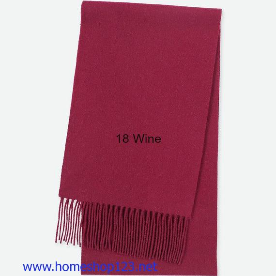 Khăn Len Cashmere 100% Uniqlo Nhật 18 Wine