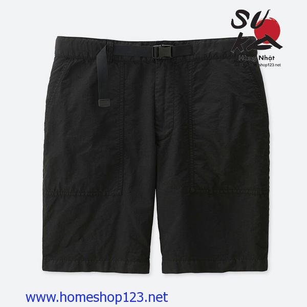 Quần Short Nam Uniqlo – Đai dây phong cách - 09 Black