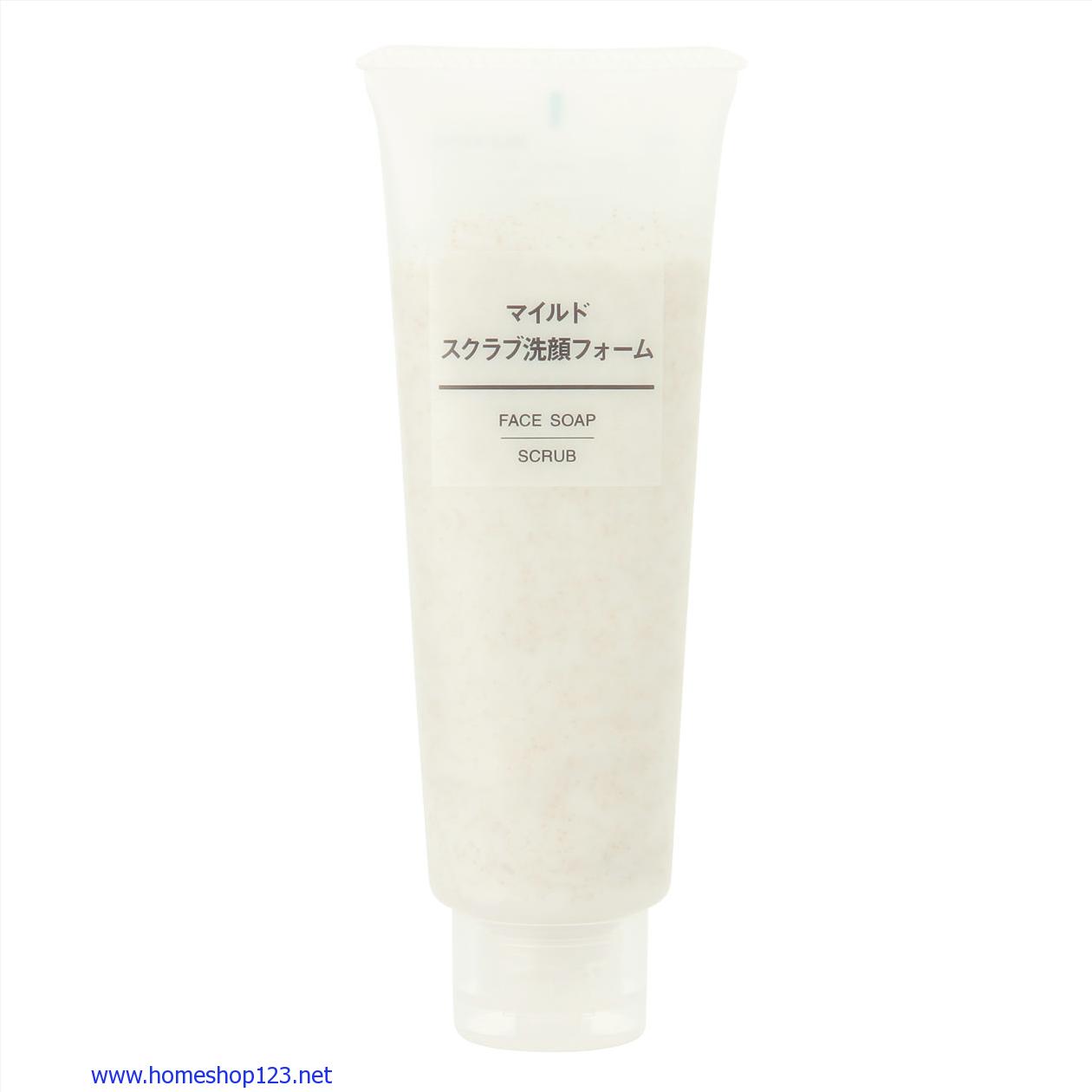 Sữa rửa mặt tẩy tế bào chết Muji Face Soap Scrub 