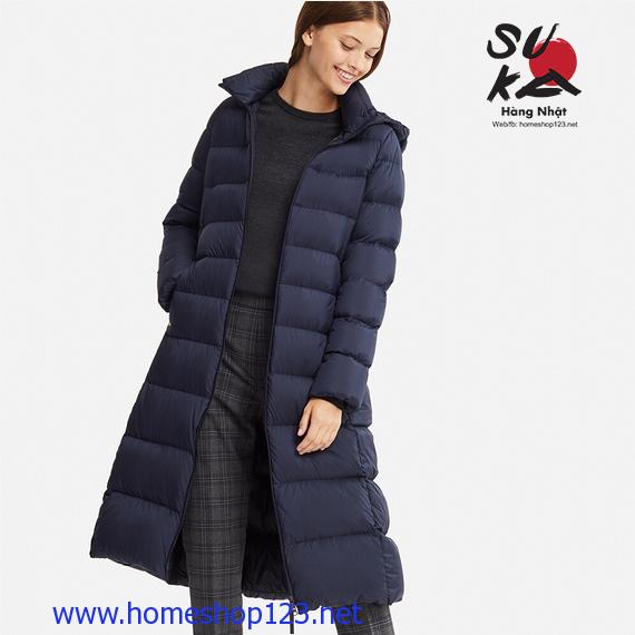 Áo lông vũ Nữ siêu ấm dáng dài Uniqlo Nhật Bản 409119 - 69 Navy