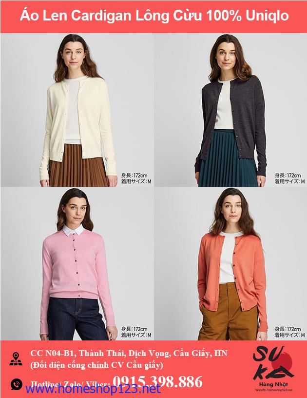 Áo len Cardigan lông cừu 100% Uniqlo - 418666