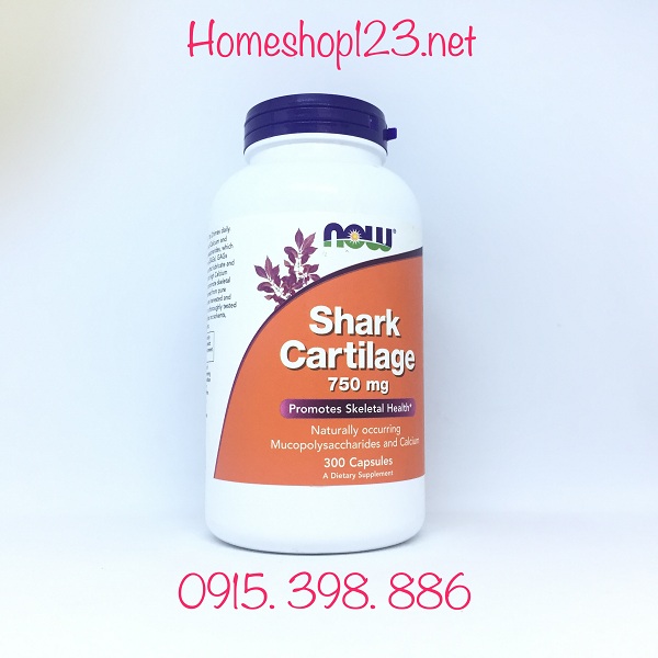 NOW Shark Cartilage và các dưỡng chất tốt cho sương khớp